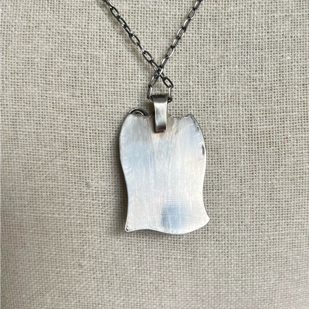 Purple and Blue Labradorite Pendant with Blue Topaz Accent - Picture 9 of 10